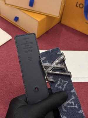 wholesale quality louis vuitton initiales monogram denim belt model no. 857